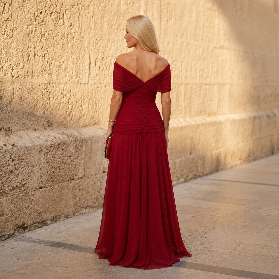 Celina™ – Elegancka czerwona sukienka