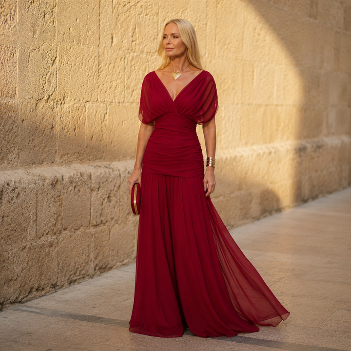 Celina™ – Elegancka czerwona sukienka
