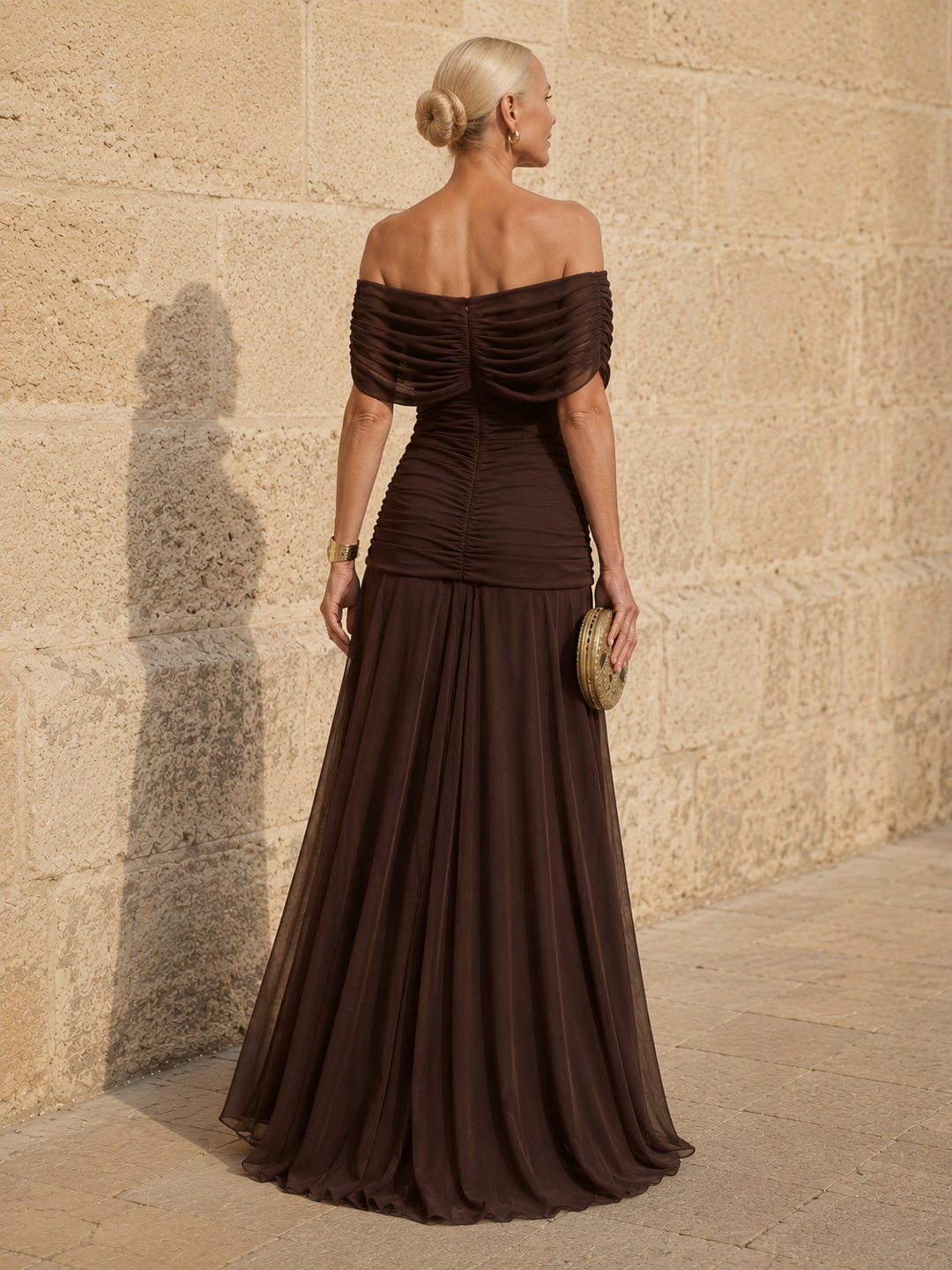 Klara™ – Elegancka brązowa sukienka