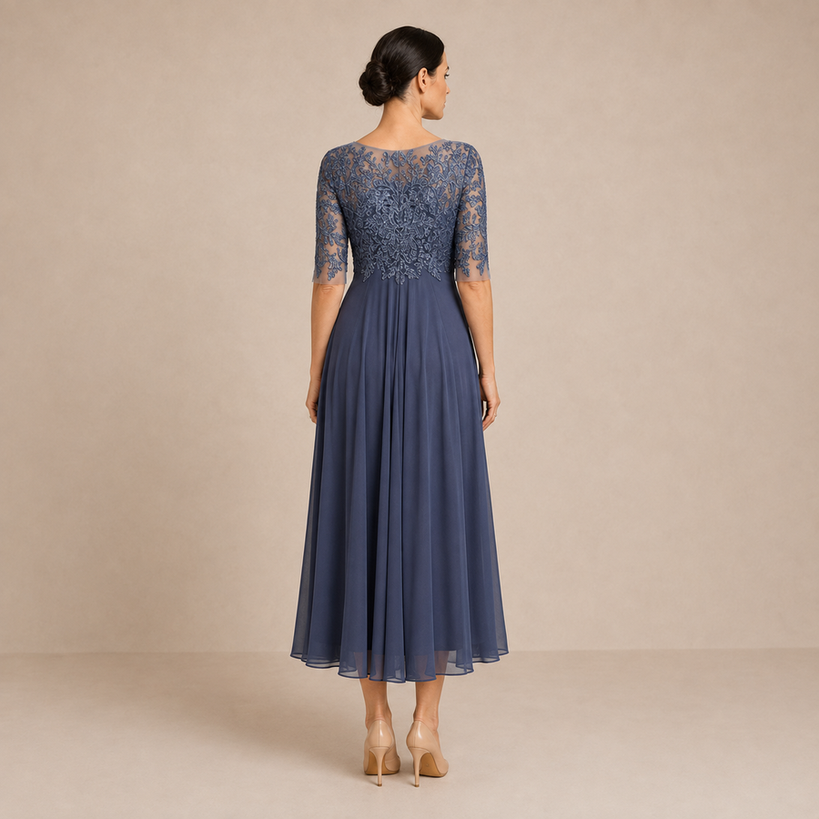 ILINCA | Elegancka koronkowa sukienka midi