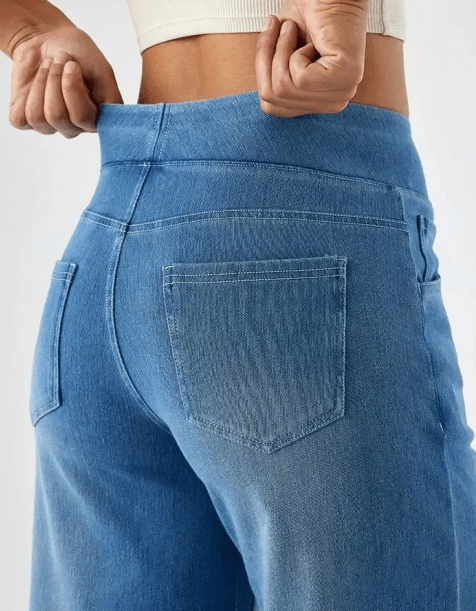 LINDA | Jeansy z wysokim stanem
