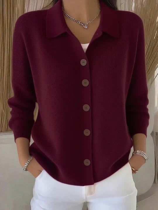 JOSEPHINE | Kardigan z eleganckim kołnierzem