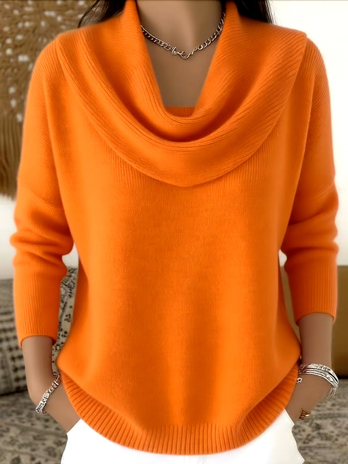 JULIETTE | Sweter z miękkim kołnierzem kominowym