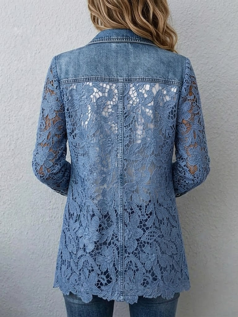 Krystyna™ | Marynarka z Koronkowymi Wstawkami