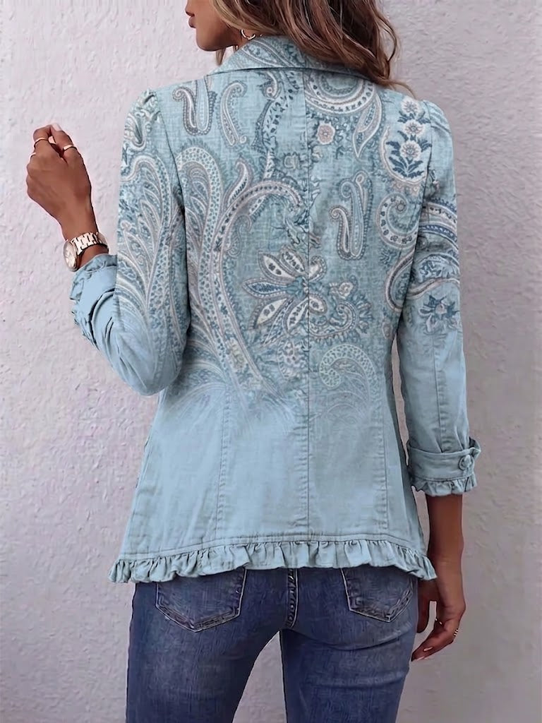 Małgorzata™ | Kurtka Vintage Paisley z Falbanką